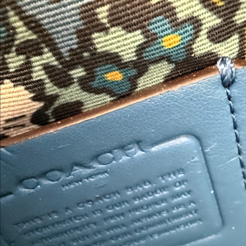 Coach Market Tote in Blue - Like New - Picture 5 of 8